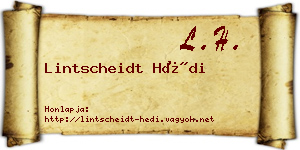 Lintscheidt Hédi névjegykártya